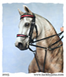 Roadster under saddle bridle for model horses made by Jana Skybova